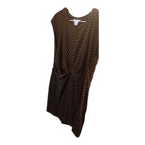 #45 Liz Claiborne Sleeveless Stripe Dress XL